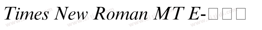 Times New Roman MT E字体转换